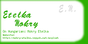 etelka mokry business card